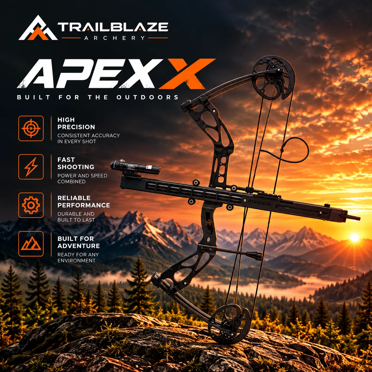APEX X frame and grip in a branded outdoor image